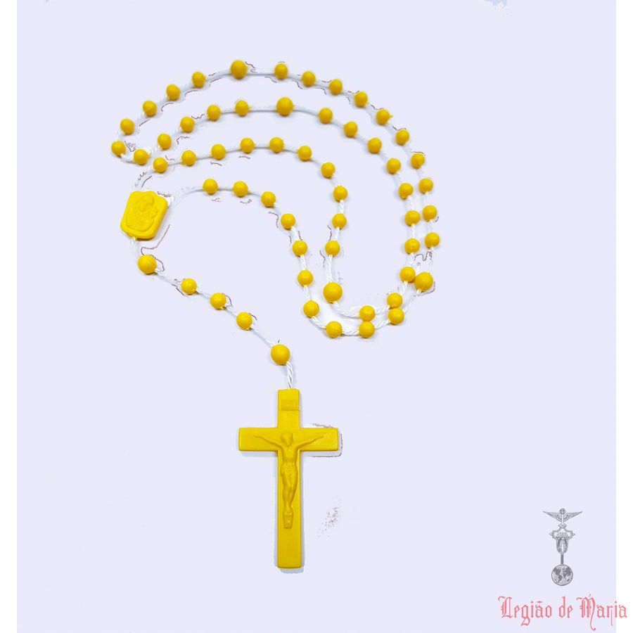 Terço Comum Amarelo - Plástico
