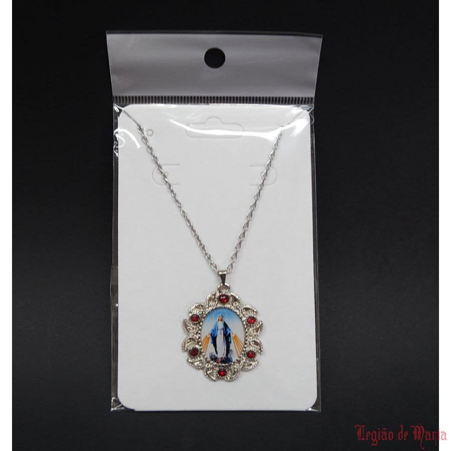 Medalha com pedras Nossa Senhora das Graças